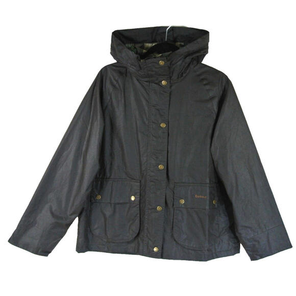 NEW BARBOUR WOMEN’S Hollies Waxed Water Repellent Jacket in Olive Sz 8 #WAX293